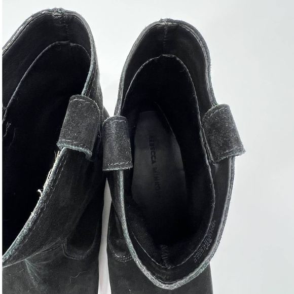 REBECCA MINKOFF Chasidy Black Suede Booties size 8M - Picture 7 of 9